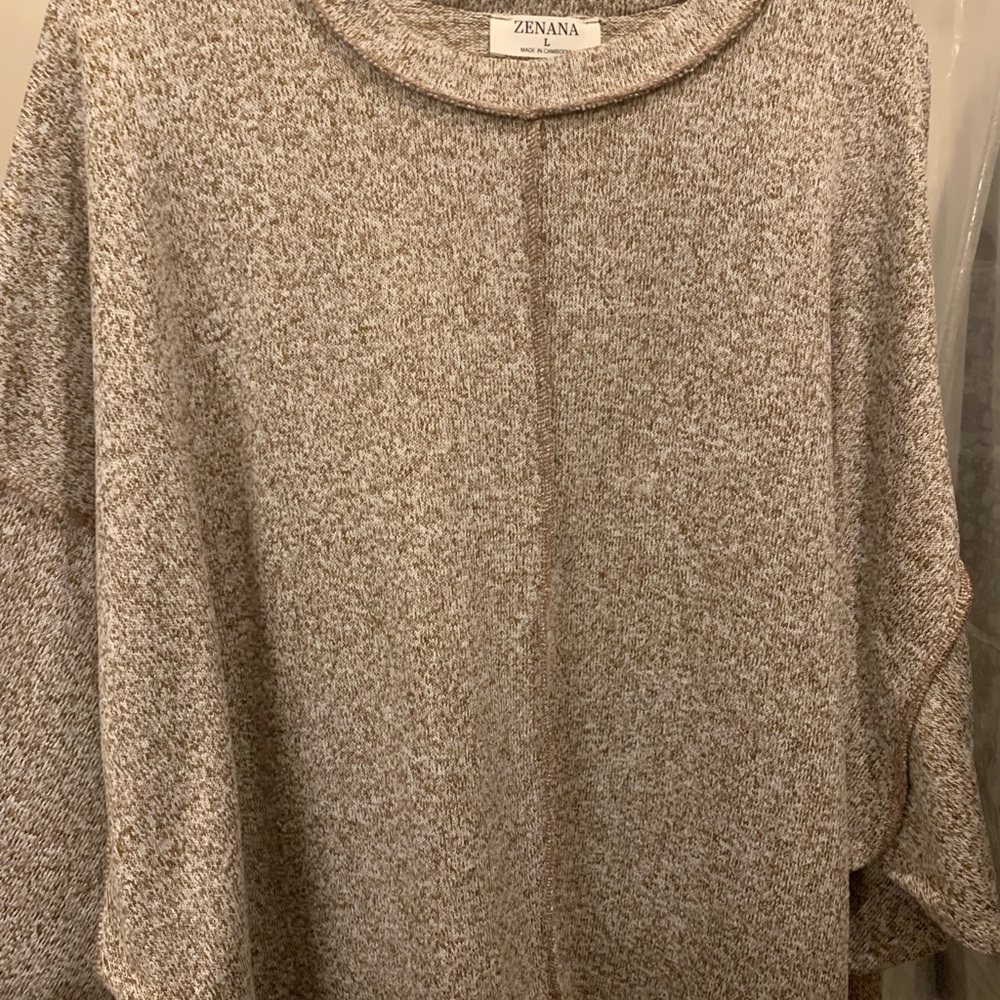 ✨✨ BRAND NEW✨✨  #Zenana Inside Out Look Oversized Sweater.